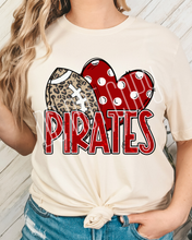 Load image into Gallery viewer, Football Hearts Polka Dot Mascots DROPDOWN TRANSFER