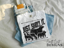 Load image into Gallery viewer, Just Show It Show Animals Blk TRANSFER CCD