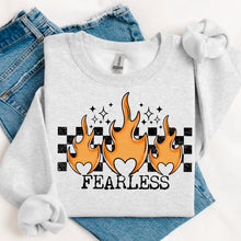 Load image into Gallery viewer, Fearless Heart Flames With Checkers DROPDOWN TRANSFER CSC OCT