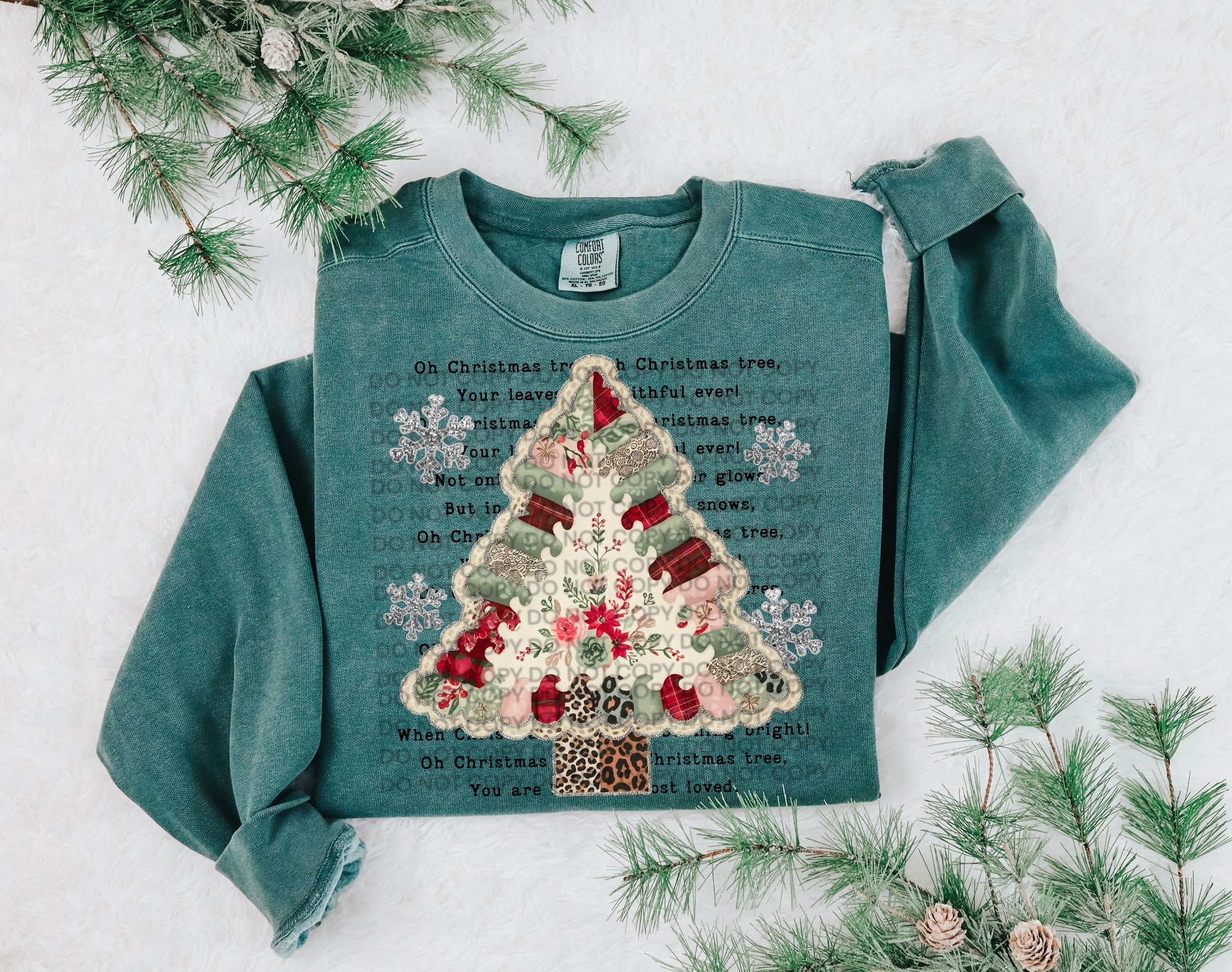 Patchwork Christmas Tree TRANSFER SCG OCT 25 – Sassy Sublimation ...