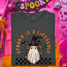 Load image into Gallery viewer, Spooky Is A Lifestyle Check Ghost TRANSFER HMWK