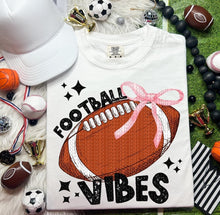Load image into Gallery viewer, Football Vibes Pink Bow TRANSFER HMWK