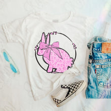 Load image into Gallery viewer, Black Circle Pink Leopard Print Bunny TRANSFER KAYNDI JAN