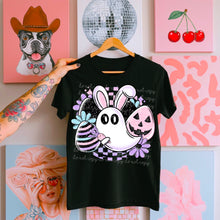 Load image into Gallery viewer, Ghost Easter Bunny Purple SLEEVE OPTION TRANSFER MOON FEB 25