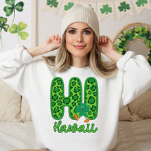 Load image into Gallery viewer, Shamrock Leopard Faux Embroidery States (All 50 states available) DTF TRANSFER