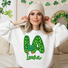 Load image into Gallery viewer, Shamrock Leopard Faux Embroidery States (All 50 states available) DTF TRANSFER