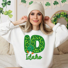 Load image into Gallery viewer, Shamrock Leopard Faux Embroidery States (All 50 states available) DTF TRANSFER
