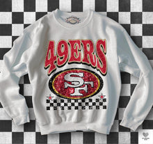 Load image into Gallery viewer, Football Checkered Faux Sequin DROPDOWN TRANSFER KPI