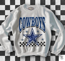 Load image into Gallery viewer, Football Checkered Faux Sequin DROPDOWN TRANSFER KPI