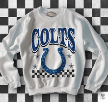 Load image into Gallery viewer, Football Checkered Faux Sequin DROPDOWN TRANSFER KPI