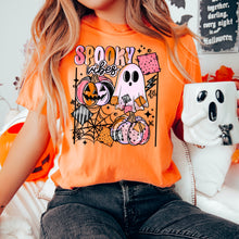 Load image into Gallery viewer, Spooky Vibes Bright Pumpkin With SLEEVE OPTION DROPDOWN TRANSFER CSC JULY 25