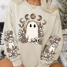 Load image into Gallery viewer, Fall Vibes Ghost With Moon Phase With SLEEVE OPTION TRANSFER CSC OCT