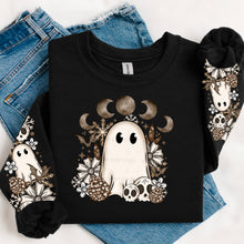 Load image into Gallery viewer, Fall Vibes Ghost With Moon Phase With SLEEVE OPTION TRANSFER CSC OCT