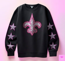 Load image into Gallery viewer, Football With Star Sleeve Pink Glitter DROPDOWN TRANSFER KPI