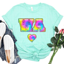 Load image into Gallery viewer, Tie Dye Faux Stitch States (All 50 states available) DTF TRANSFER