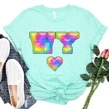 Load image into Gallery viewer, Tie Dye Faux Stitch States (All 50 states available) DTF TRANSFER