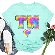 Load image into Gallery viewer, Tie Dye Faux Stitch States (All 50 states available) DTF TRANSFER