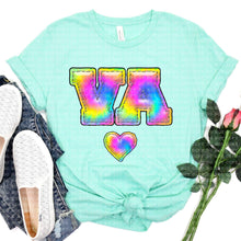 Load image into Gallery viewer, Tie Dye Faux Stitch States (All 50 states available) DTF TRANSFER