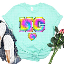 Load image into Gallery viewer, Tie Dye Faux Stitch States (All 50 states available) DTF TRANSFER