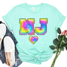 Load image into Gallery viewer, Tie Dye Faux Stitch States (All 50 states available) DTF TRANSFER