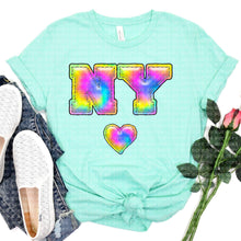 Load image into Gallery viewer, Tie Dye Faux Stitch States (All 50 states available) DTF TRANSFER