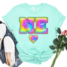 Load image into Gallery viewer, Tie Dye Faux Stitch States (All 50 states available) DTF TRANSFER