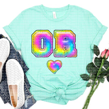 Load image into Gallery viewer, Tie Dye Faux Stitch States (All 50 states available) DTF TRANSFER