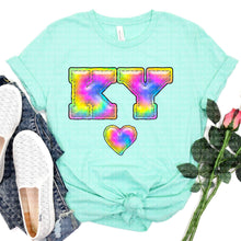 Load image into Gallery viewer, Tie Dye Faux Stitch States (All 50 states available) DTF TRANSFER