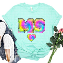 Load image into Gallery viewer, Tie Dye Faux Stitch States (All 50 states available) DTF TRANSFER