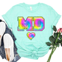 Load image into Gallery viewer, Tie Dye Faux Stitch States (All 50 states available) DTF TRANSFER