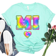 Load image into Gallery viewer, Tie Dye Faux Stitch States (All 50 states available) DTF TRANSFER