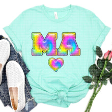 Load image into Gallery viewer, Tie Dye Faux Stitch States (All 50 states available) DTF TRANSFER