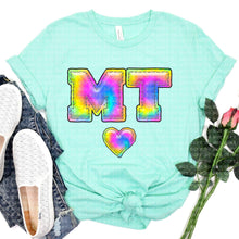Load image into Gallery viewer, Tie Dye Faux Stitch States (All 50 states available) DTF TRANSFER