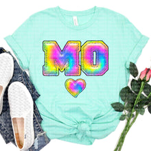 Load image into Gallery viewer, Tie Dye Faux Stitch States (All 50 states available) DTF TRANSFER