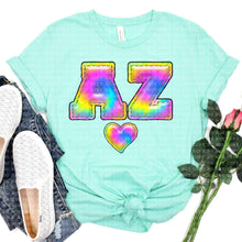 Load image into Gallery viewer, Tie Dye Faux Stitch States (All 50 states available) DTF TRANSFER