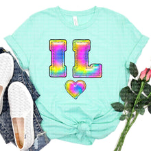 Load image into Gallery viewer, Tie Dye Faux Stitch States (All 50 states available) DTF TRANSFER