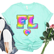 Load image into Gallery viewer, Tie Dye Faux Stitch States (All 50 states available) DTF TRANSFER