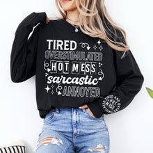 Load image into Gallery viewer, Tired Overstimulated Hot Mess With Pocket DROPDOWN TRANSFER CSC MAR