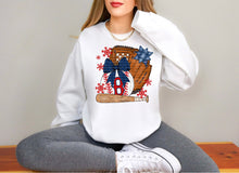 Load image into Gallery viewer, Bow Ornament Mitt And Bat Baseball Mascots DROPDOWN TRANSFER SCG NOV 25