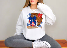 Load image into Gallery viewer, Bow Ornament Mitt And Bat Baseball Mascots DROPDOWN TRANSFER SCG NOV 25