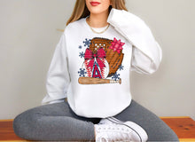 Load image into Gallery viewer, Bow Ornament Mitt And Bat Baseball Mascots DROPDOWN TRANSFER SCG NOV 25