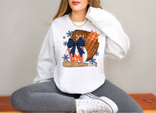 Load image into Gallery viewer, Bow Ornament Mitt And Bat Baseball Mascots DROPDOWN TRANSFER SCG NOV 25