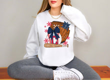 Load image into Gallery viewer, Bow Ornament Mitt And Bat Baseball Mascots DROPDOWN TRANSFER SCG NOV 25