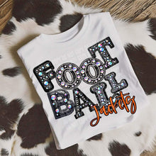 Load image into Gallery viewer, Football Leather Rhinestone Colored Mascots DROPDOWN TRANSFER CAP