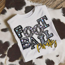 Load image into Gallery viewer, Football Leather Rhinestone Colored Mascots DROPDOWN TRANSFER CAP