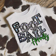 Load image into Gallery viewer, Football Leather Rhinestone Colored Mascots DROPDOWN TRANSFER CAP