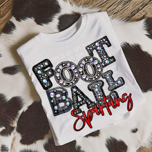 Load image into Gallery viewer, Football Leather Rhinestone Colored Mascots DROPDOWN TRANSFER CAP