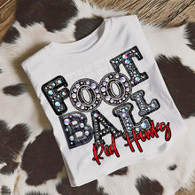 Load image into Gallery viewer, Football Leather Rhinestone Colored Mascots DROPDOWN TRANSFER CAP