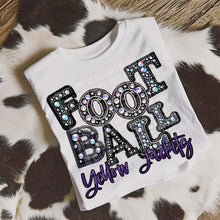 Load image into Gallery viewer, Football Leather Rhinestone Colored Mascots DROPDOWN TRANSFER CAP