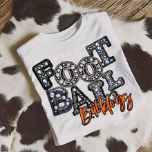 Load image into Gallery viewer, Football Leather Rhinestone Colored Mascots DROPDOWN TRANSFER CAP